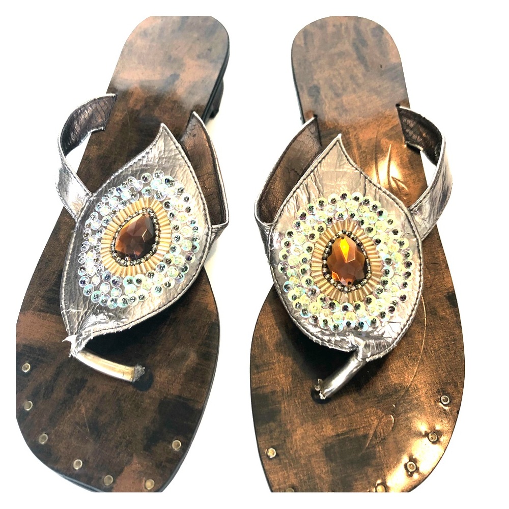 Vintage Summer Sandals Flip Flops Size 9
